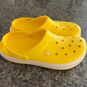 Yellow Crocband Crocs. Men’s 11